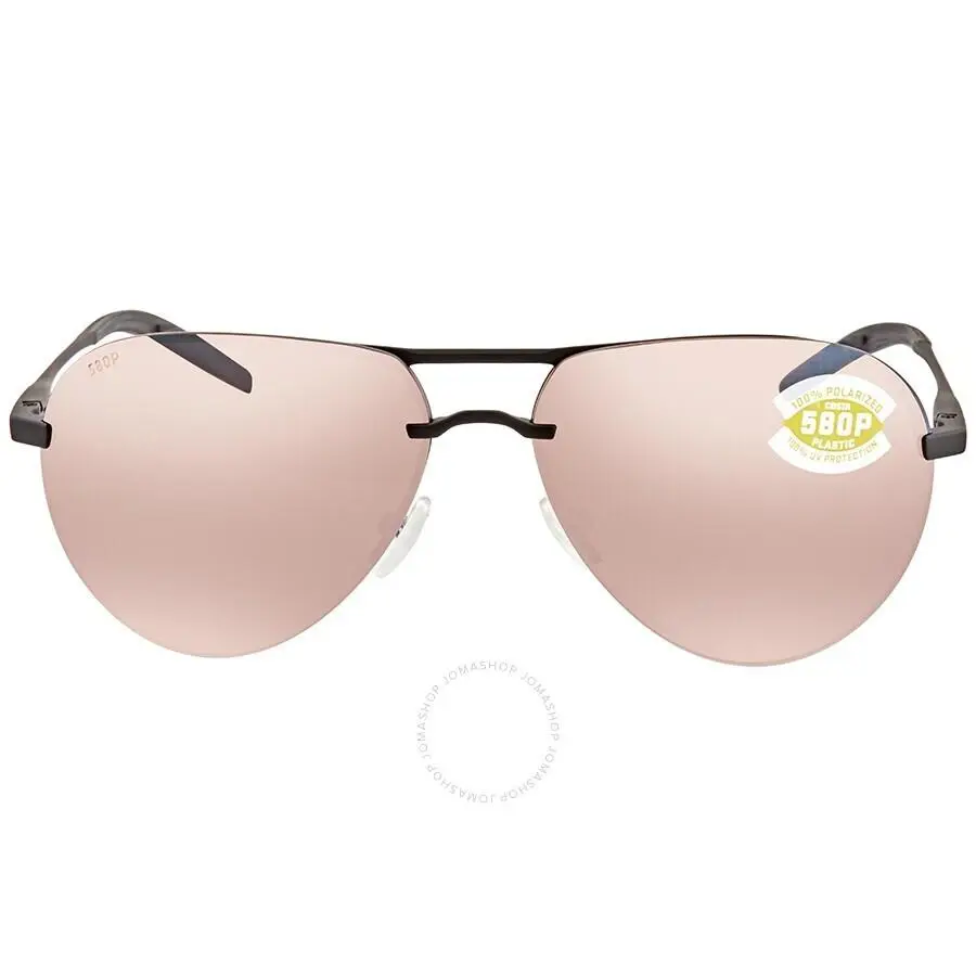 Sunglasses Helo Matte Black/copper 580P Polarized by Costa Del Mar