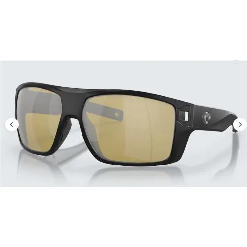 Costa Del Mar Diego Matte Black / Silver Sunrise Mirror Glass 580G