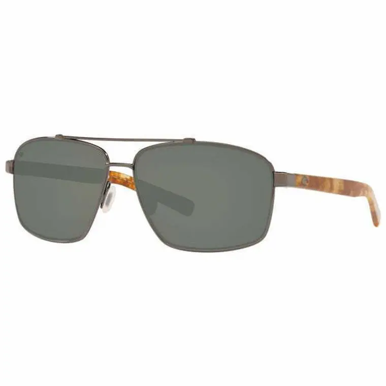 Costa Del Mar Men`s Flagler 62mm Brushed Gunmetal Sunglasses 6S4009-400903-62 - Frame: Gray, Lens: Gray, Other Frame: Brushed Gunmetal