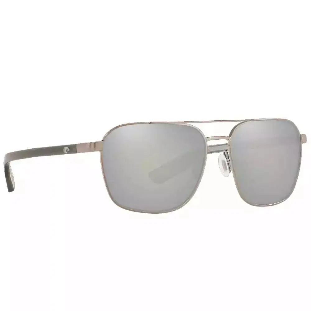 Costa Wader Brushed Gunmetal W/gray Silver Mirror 580P Lenses 06S4003-40031858 - Brushed Gunmetal w/Gray Silver Mirror 580P Lenses, Frame: Gray, Lens: Gray