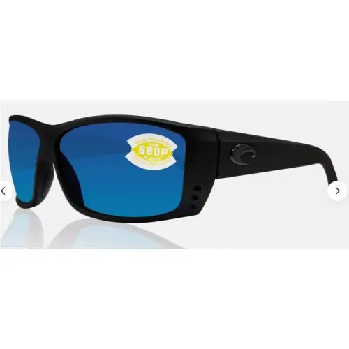 Cat Cay Blackout Frame Blue Mirror 580P Plastic Polarized Lens by Costa Del Mar