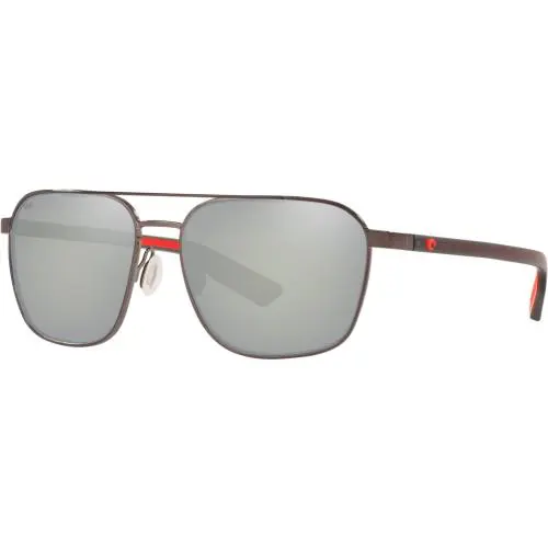 6S4003-11 Mens Costa Wader Polarized Sunglasses - Frame: Gray, Lens: Gray