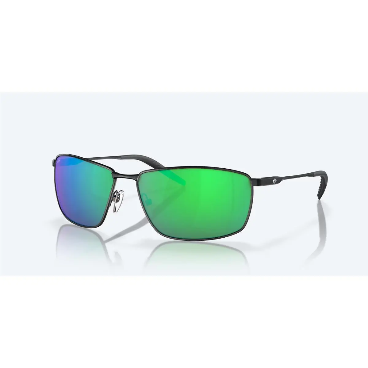 Costa Del Mar Sunglasses Turret Matte Black / Green Mirror Polarized 580P Lens - Frame: Black, Lens: Green