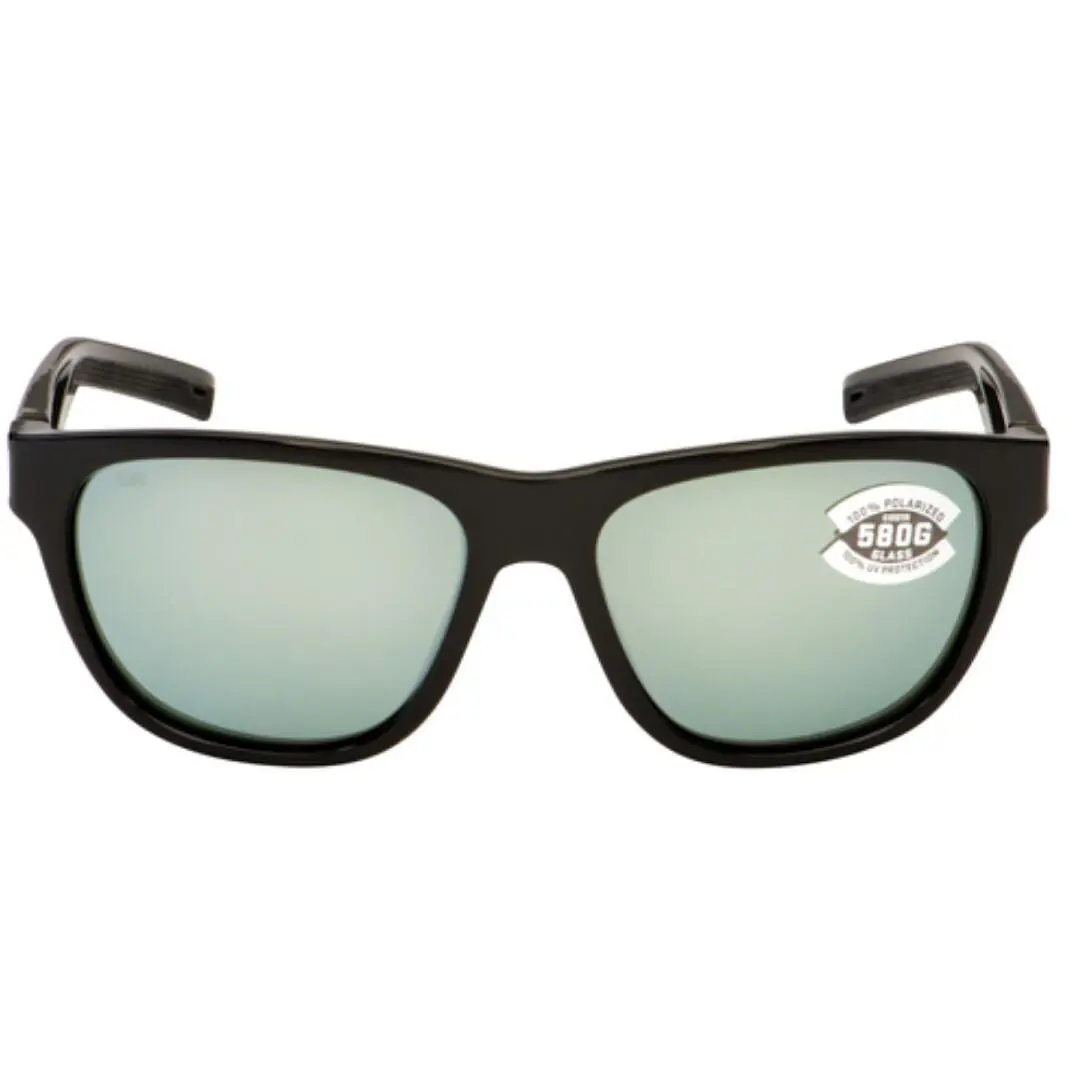 Costa Del Mar Bayside Sunglasses Shiny Black/gray Silver Mirror 580Glass - Frame: Shiny Black, Lens: Gray Silver Mirror 580Glass