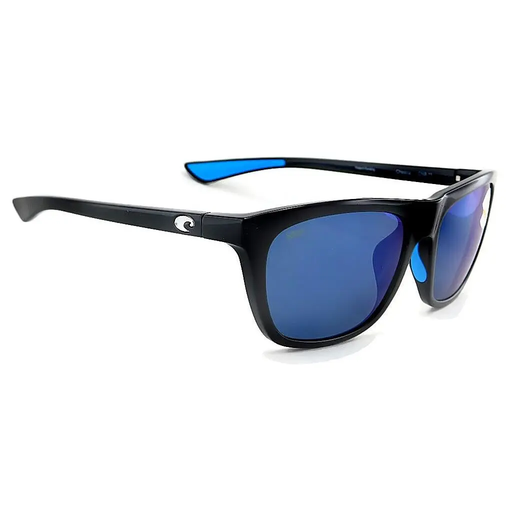Costa Del Mar Cheeca Polarized Sunglasses Black / 580P Blue Mirror Lens - Frame: Black, Lens: Blue