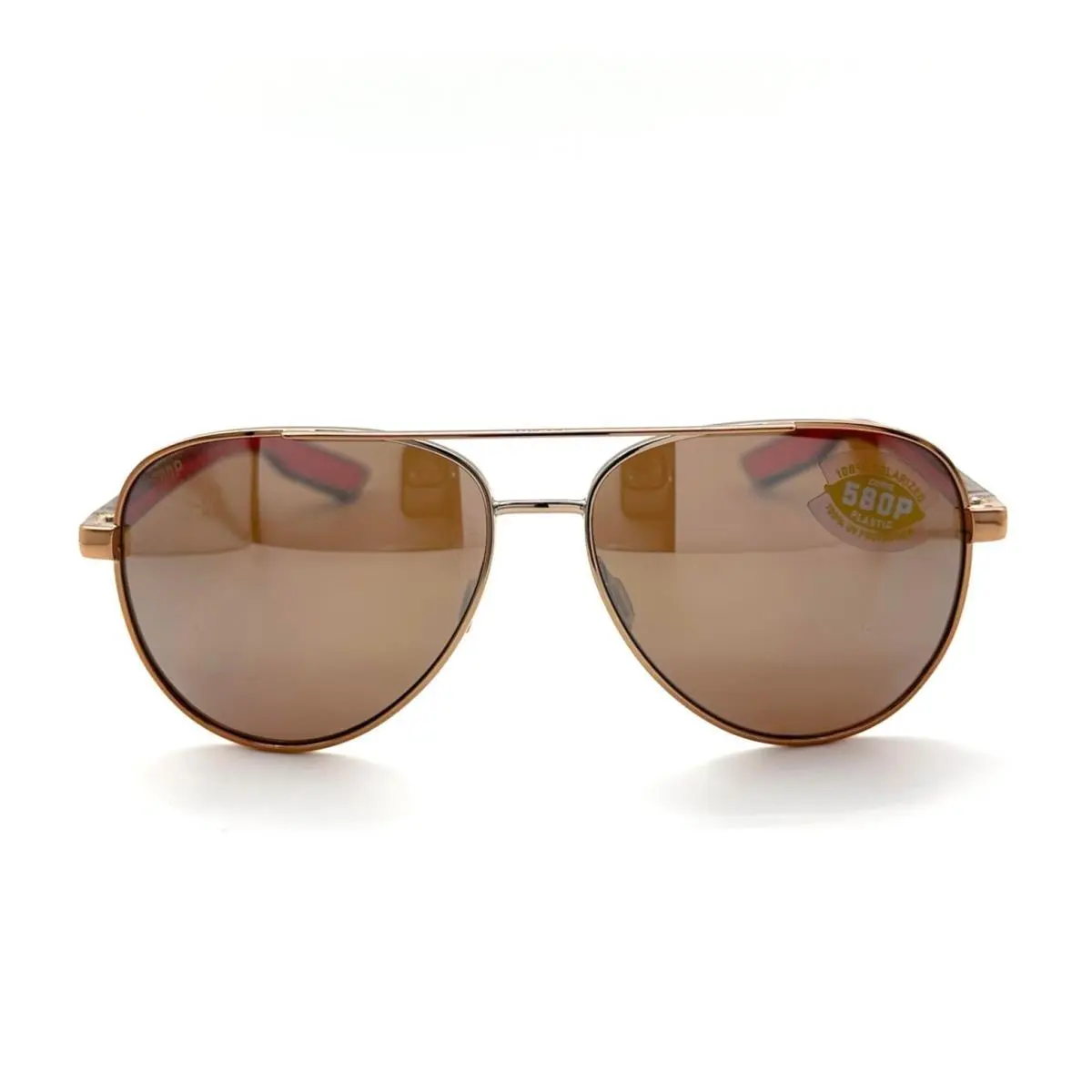 Costa Del Mar Peli Sunglasses Shiny Rose Gold/copper Silver Mirror 580Plastic - Frame: Shiny Rose Gold, Lens: Copper Silver Mirror 580Plastic