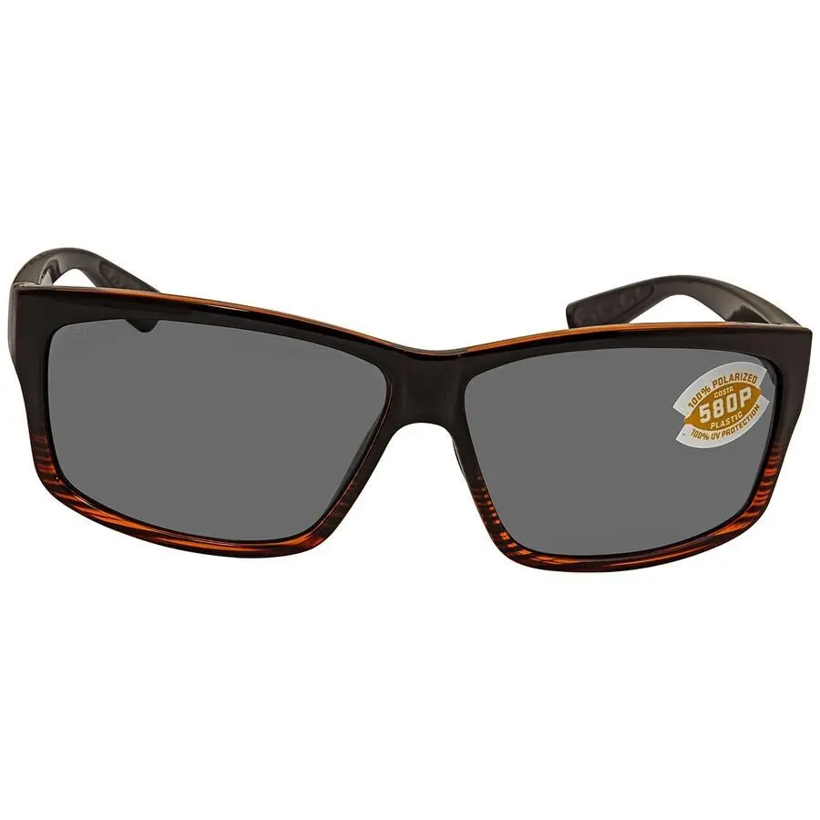 Costa Del Mar UT 52 Ogp Cut Sunglasses Coconut Fade Gray 580P Polarized 60mm