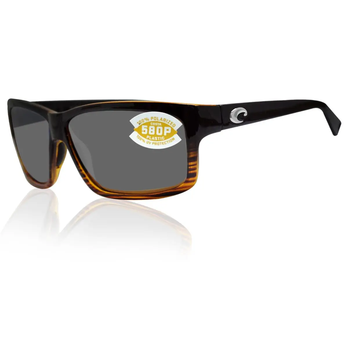 Costa Del Mar Sunglasses Cut Coconut Fade Frame Gray 580 Plastic Polarized Lens