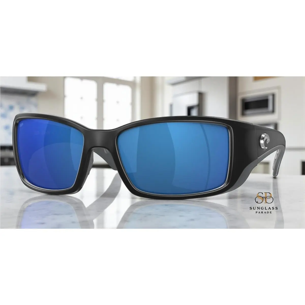 Costa Del Mar 6S9014 07 Blackfin Matte Black Blue Mirror 62 mm Men`s Sunglasses