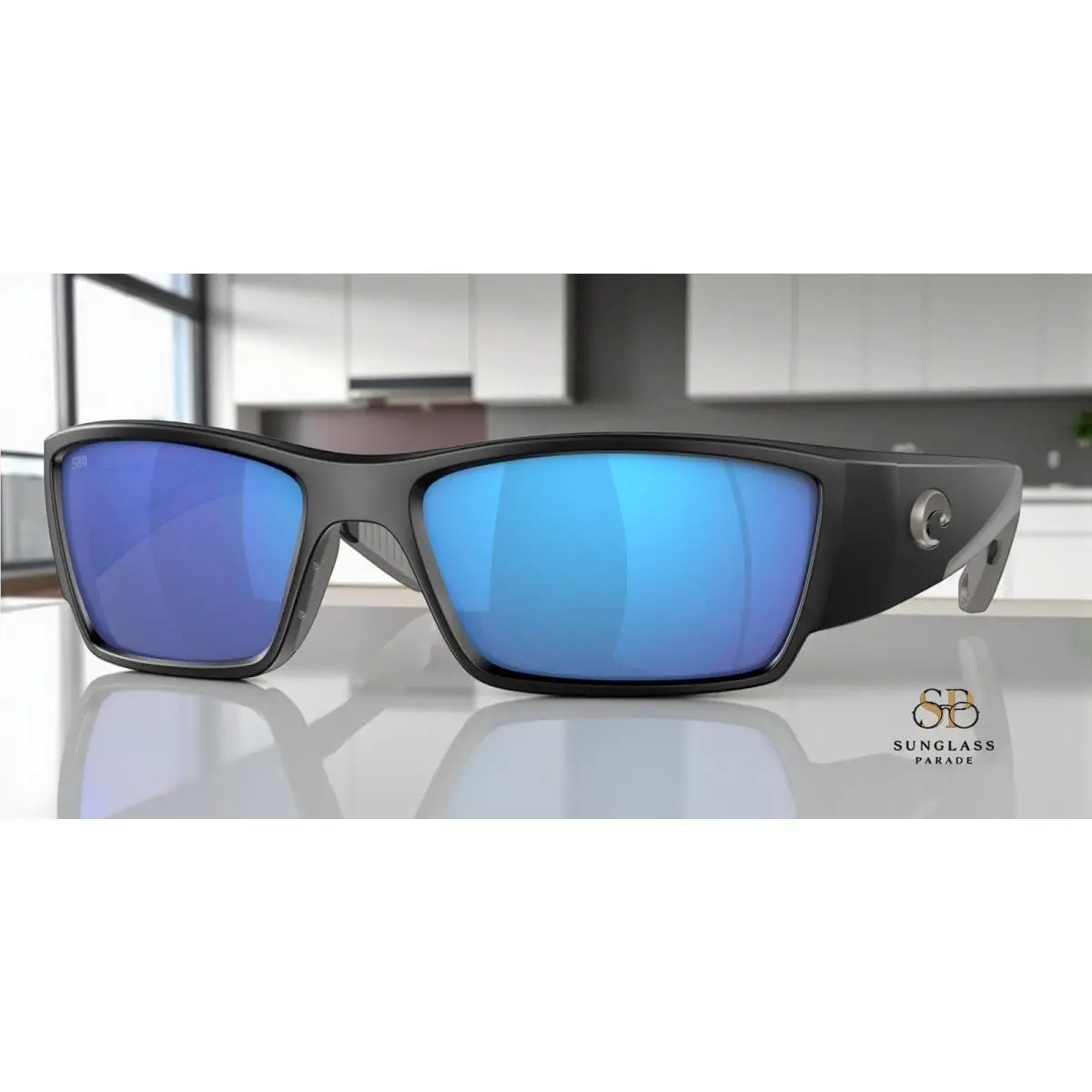 Costa Del Mar 6S9109 910901 Corbina Pro Black Blue Polarized 61 Men`s Sunglasses