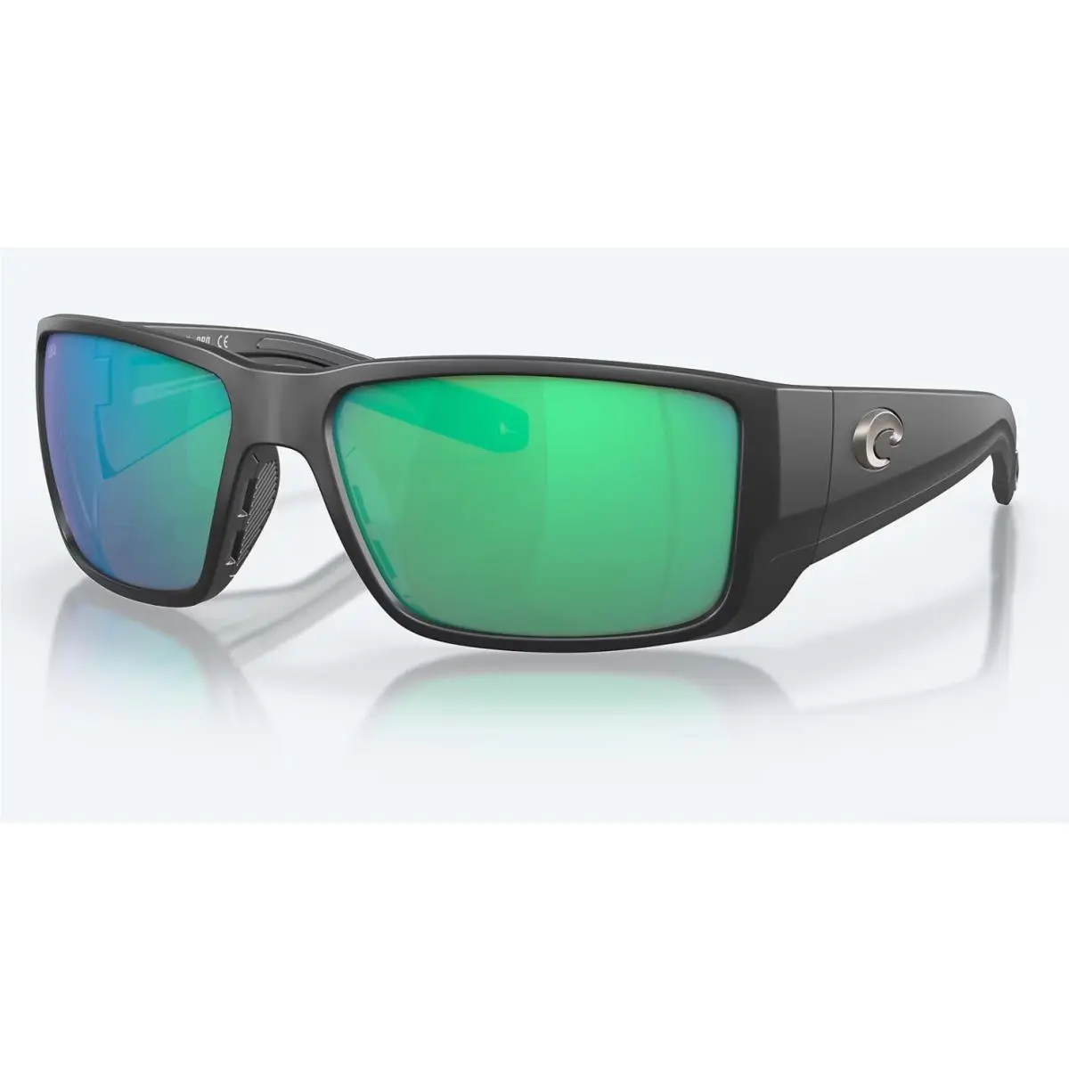 Costa Del Mar Blackfin Pro Matte Black / Green Mirror Polarized Glass 580G