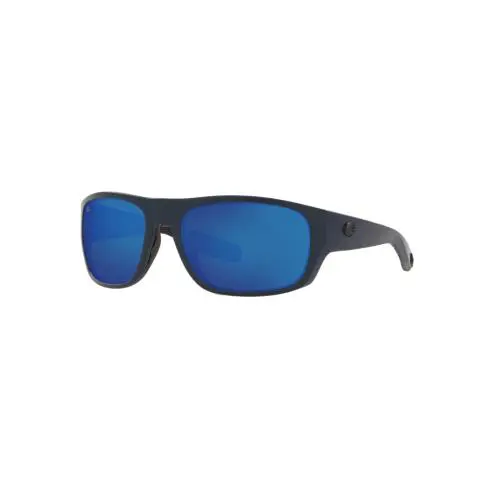 Costa Del Mar Tico Polarized Blue Mirror Glass Square Sunglasses Tco 14 Obmglp - Frame: Black, Lens: Blue
