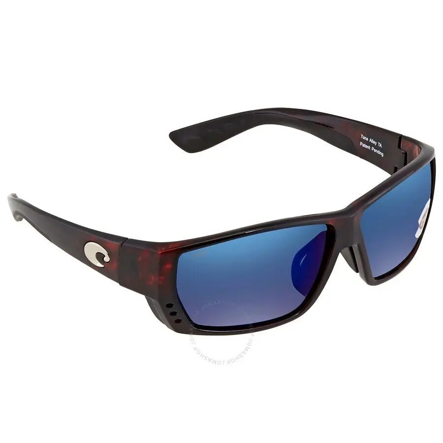 Costa Del Mar TA 10GF Obmp Tuna Alley Omnifit Sunglasses Blue Mirror 580P 63mm - Frame: Blue, Lens: Blue