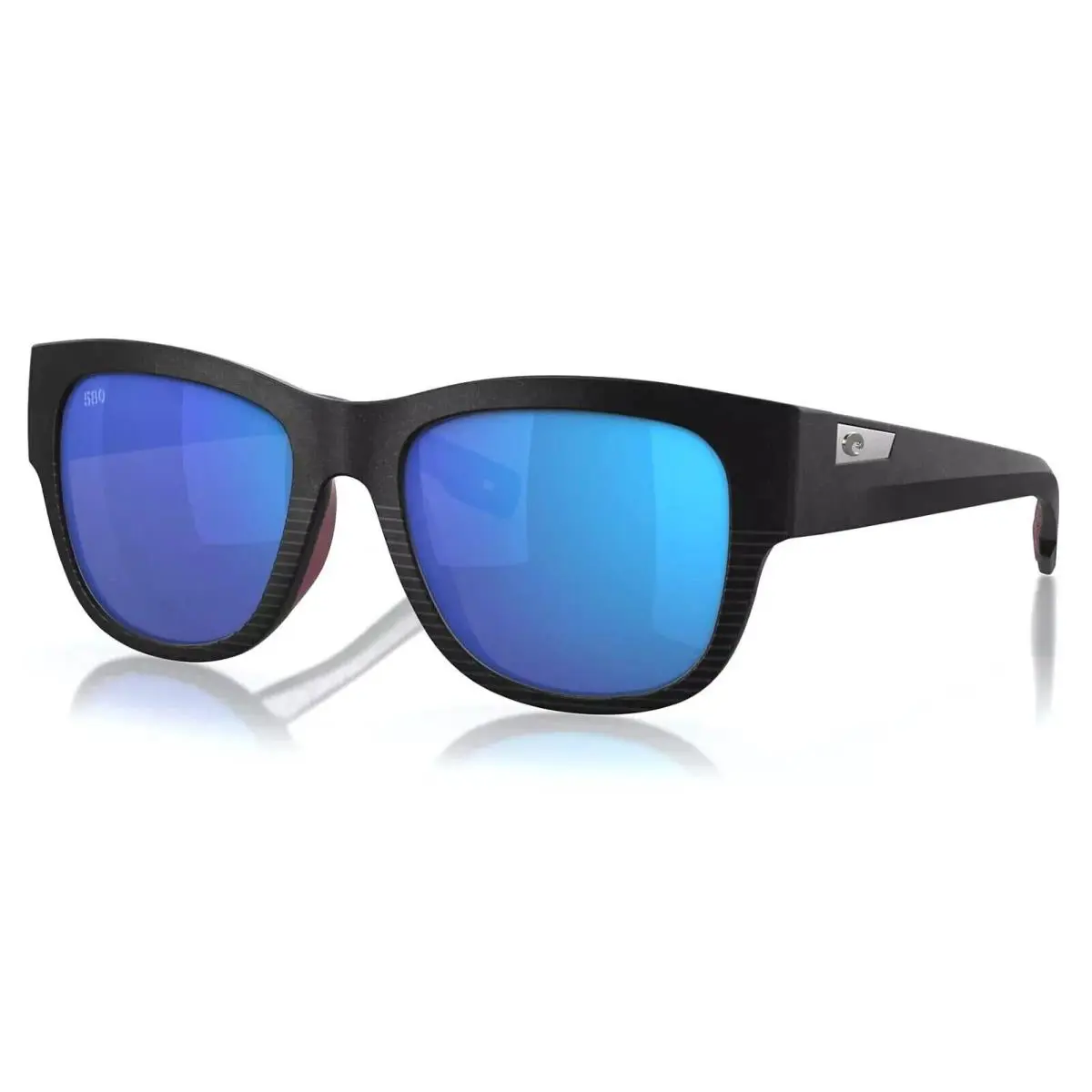 Costa Del Mar Caleta Polarized Sunglasses Net Black / 580G Blue Mirror Glass - Frame: Net Black - Costa Untangled Collection, Lens: 580G Blue Mirror Glass Polarized