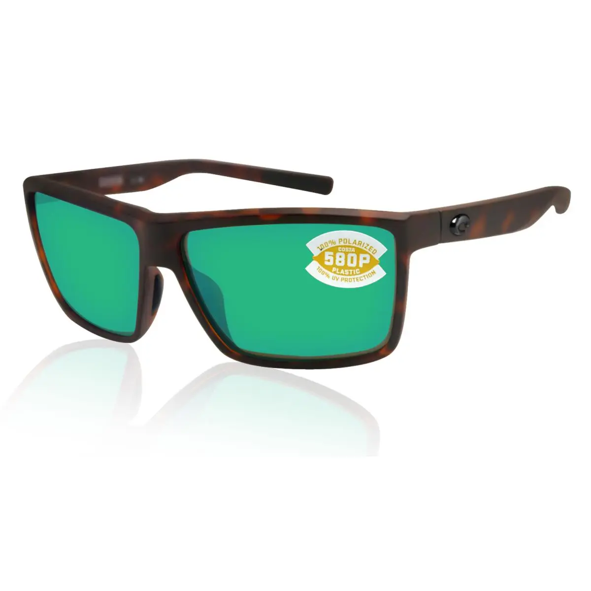 Costa Del Mar Rinconcito Matte Tortoise Green Mirror 580 Plastic Polarized Lens