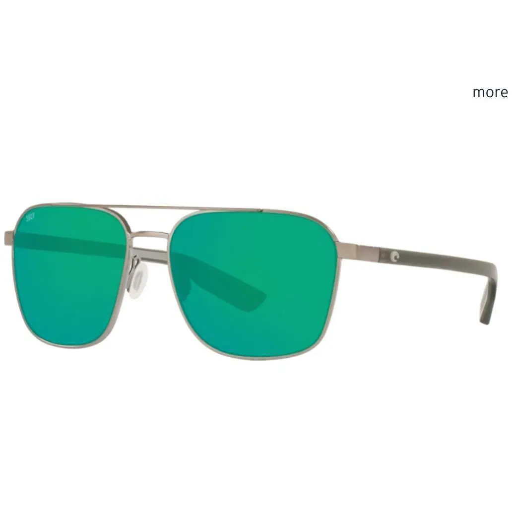 Costa Del Mar Wader Sunglasses Gunmetal / Green Mirror 580G Glass Polarized Lens