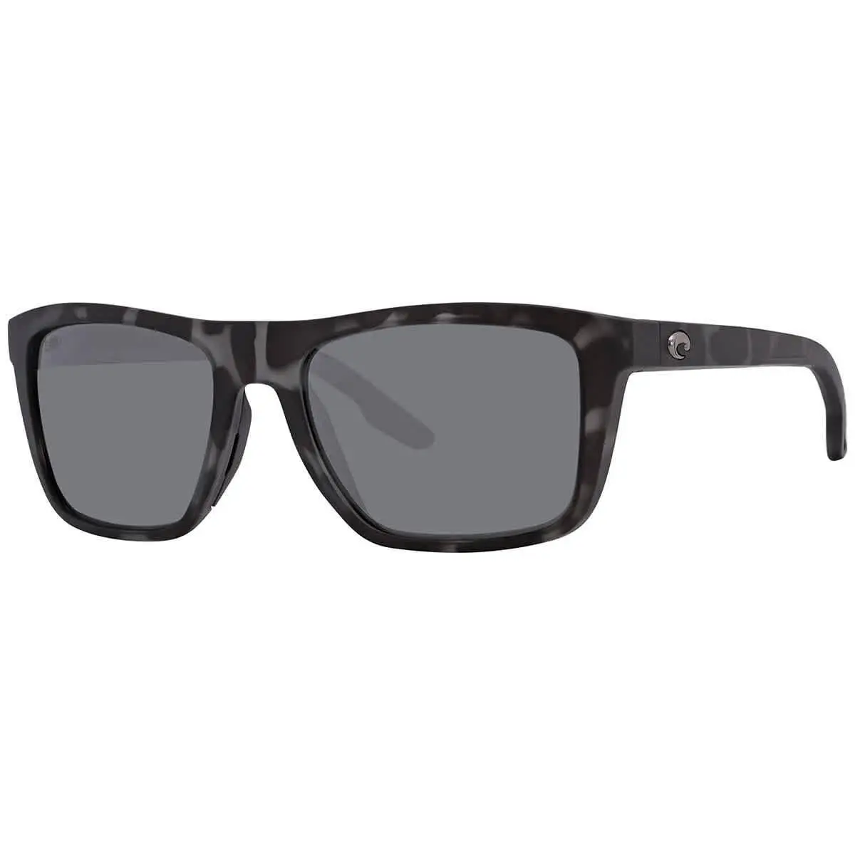 Costa Del Mar Mainsail Grey Silver Mirror Polarized Glass Square Men`s - Frame: Tiger Shark, Lens: Gray