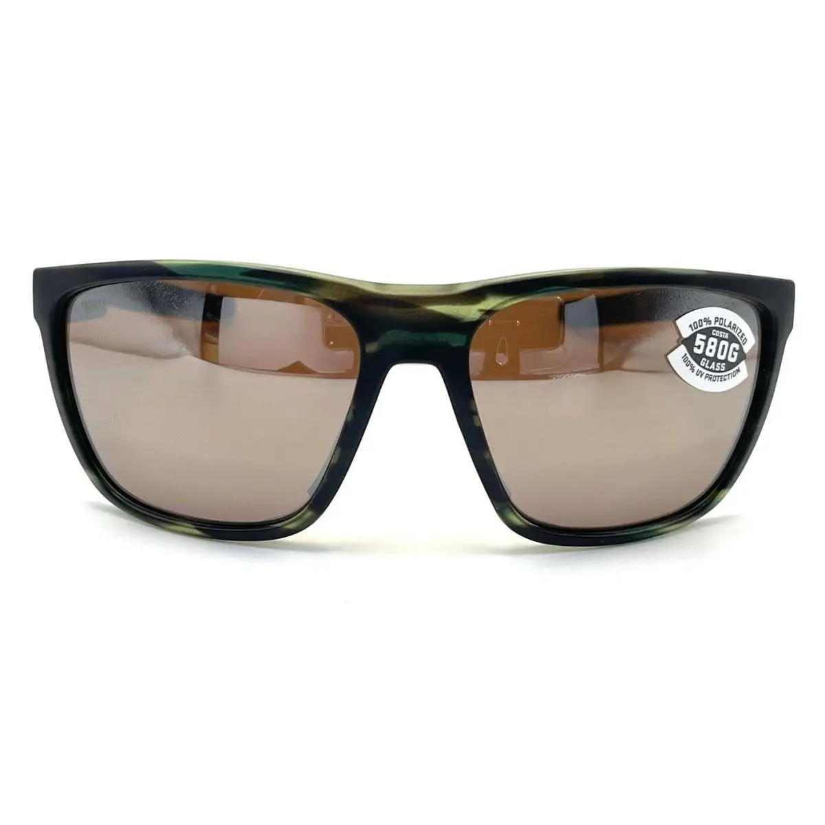 Costa Del Mar Ferg Sunglasses Matte Reef/copper Silver Mirror 580Glass - Frame: Matte Reef, Lens: Copper Silver Mirror 580Glass