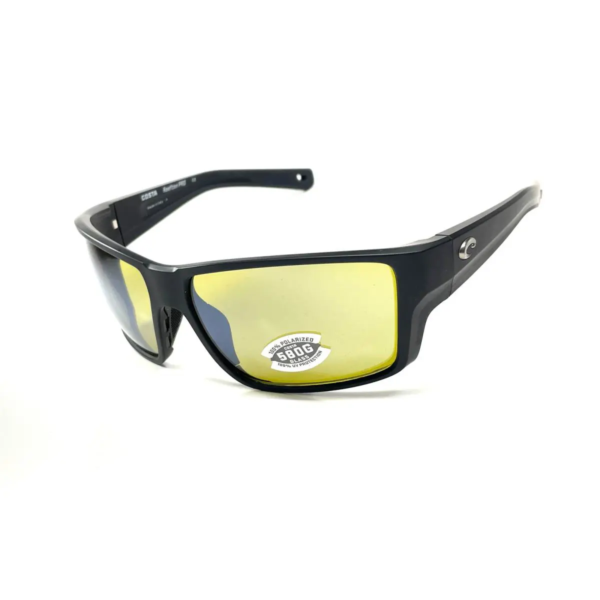 Costa Del Mar Reefton Pro Matte Black Sunrise Mirror 580G Glass Lens