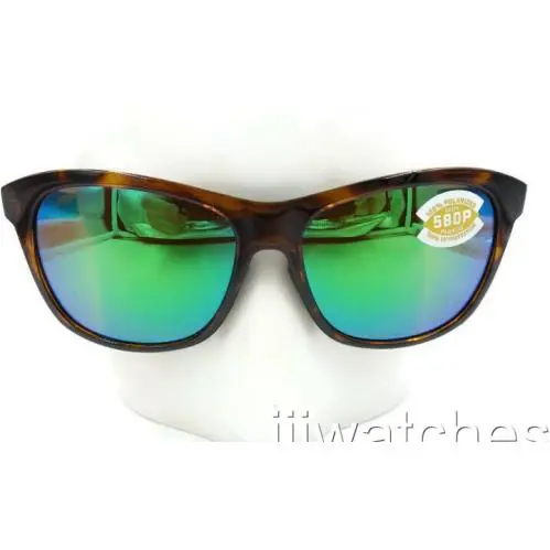Costa Del Mar Vela Tortoise Green Mirror 580P Sunglasses 06S9027-90270656