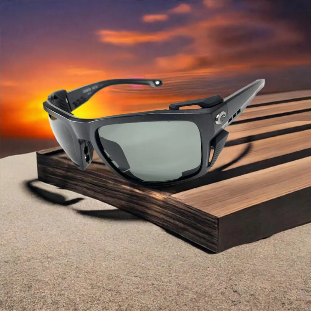 Costa Del Mar King Tide 8 Black Pearl Matte Frame 580 Gray Glass Lens