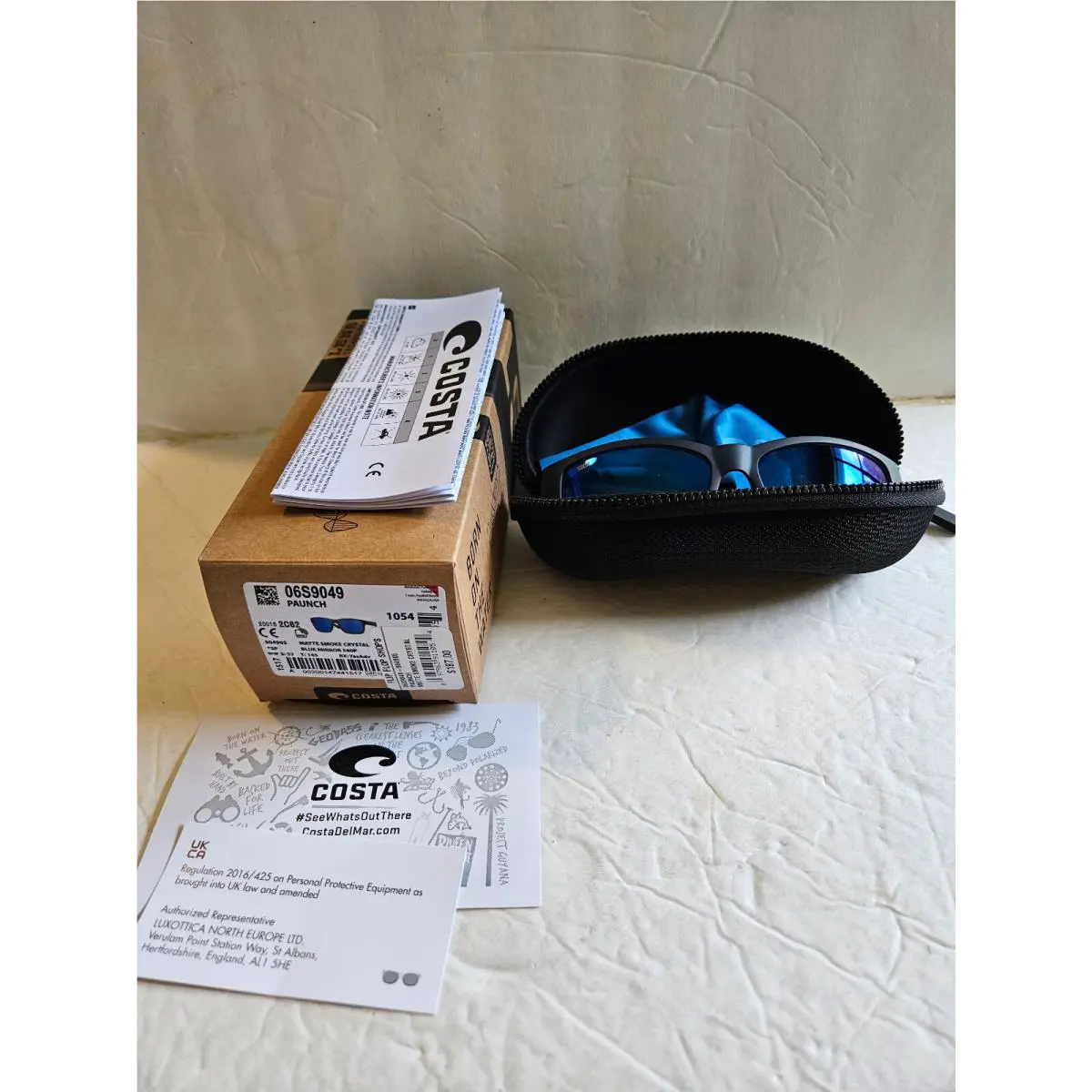 Costa Del Mar Paunch 06S9049 Matt Smoke Blue Mirror 580P Sunglasses