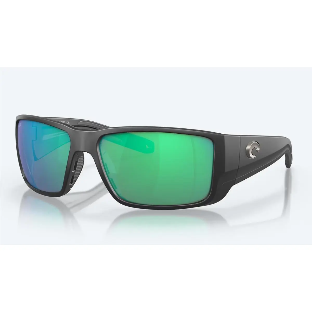 Costa Del Mar Blackfin Pro Black Frame with Green Mirror Polarized Sunglasses