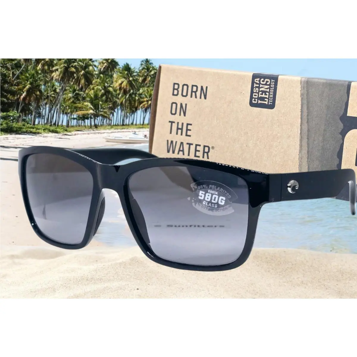 Costa Del Mar Black/gray Gradient Paunch Polarized 580G Sunglasses