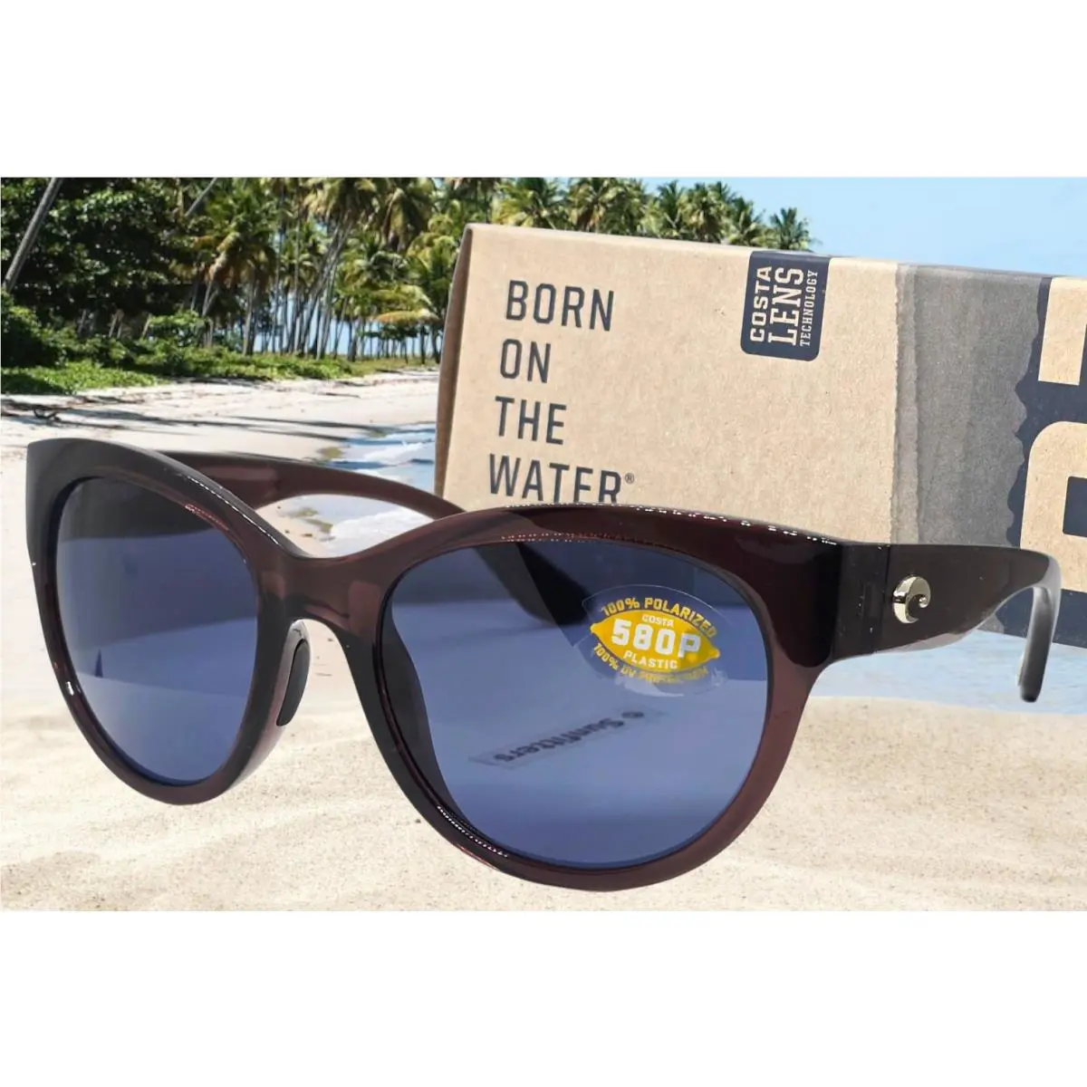 Costa Del Mar Urchin Crystal/gray Maya Polarized 580P Sunglasses
