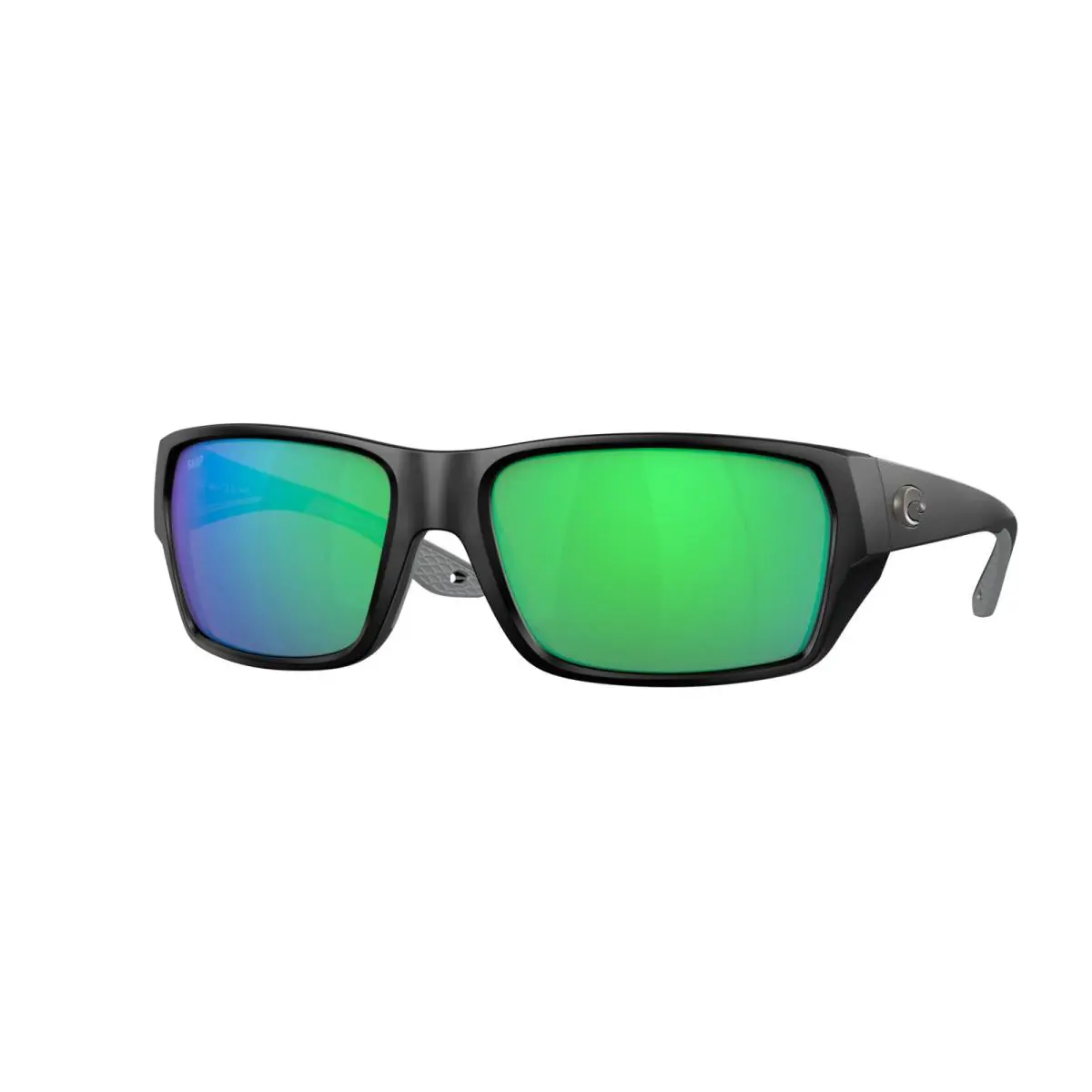 Costa Del Mar 06S9113 911307 Tailfin Sunglasses Matte Black Green Polarized Lens - Matte Black Frame w/Green Mirror 580P Lenses, Frame: Matte Black