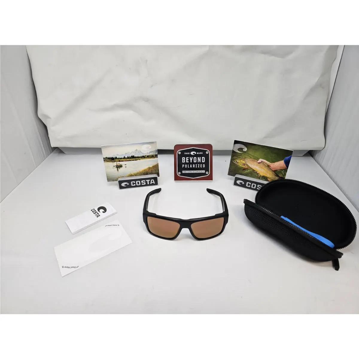 Costa Taxman Sunglasses Matte Black/gold Mirror Polarized 580G Usa