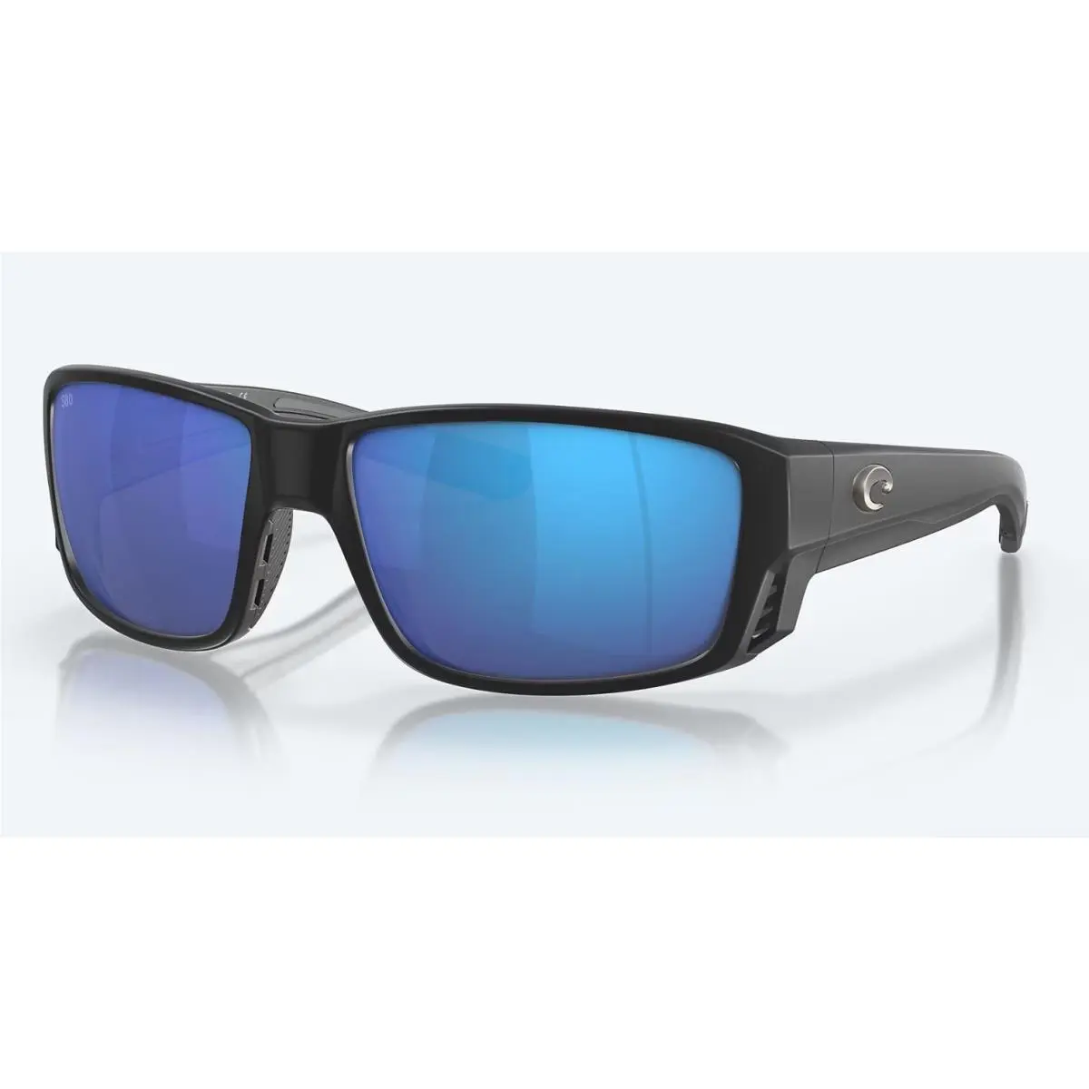 Tuna Alley Pro Matte Black / Blue Mirror Polarized Glass 580G by Costa Del Mar