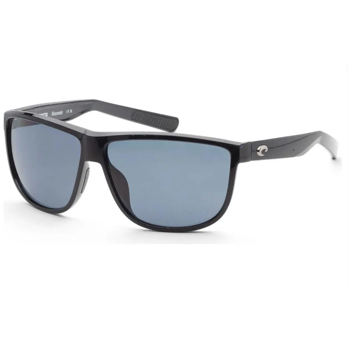 Costa Del Mar Men`s Rincondo 61mm Shiny Black Sunglasses 6S9010-901003-61 - Frame: Black, Lens: Grey, Other Frame: Shiny Black