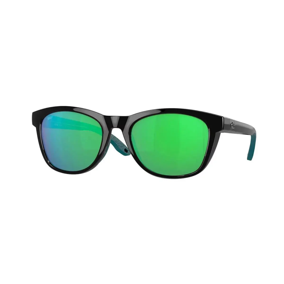 Costa Del Mar 06S9108 910805 Aleta Sunglasses Black Green Mirror 580P Lens 54mm - Frame: Black, Lens: Green