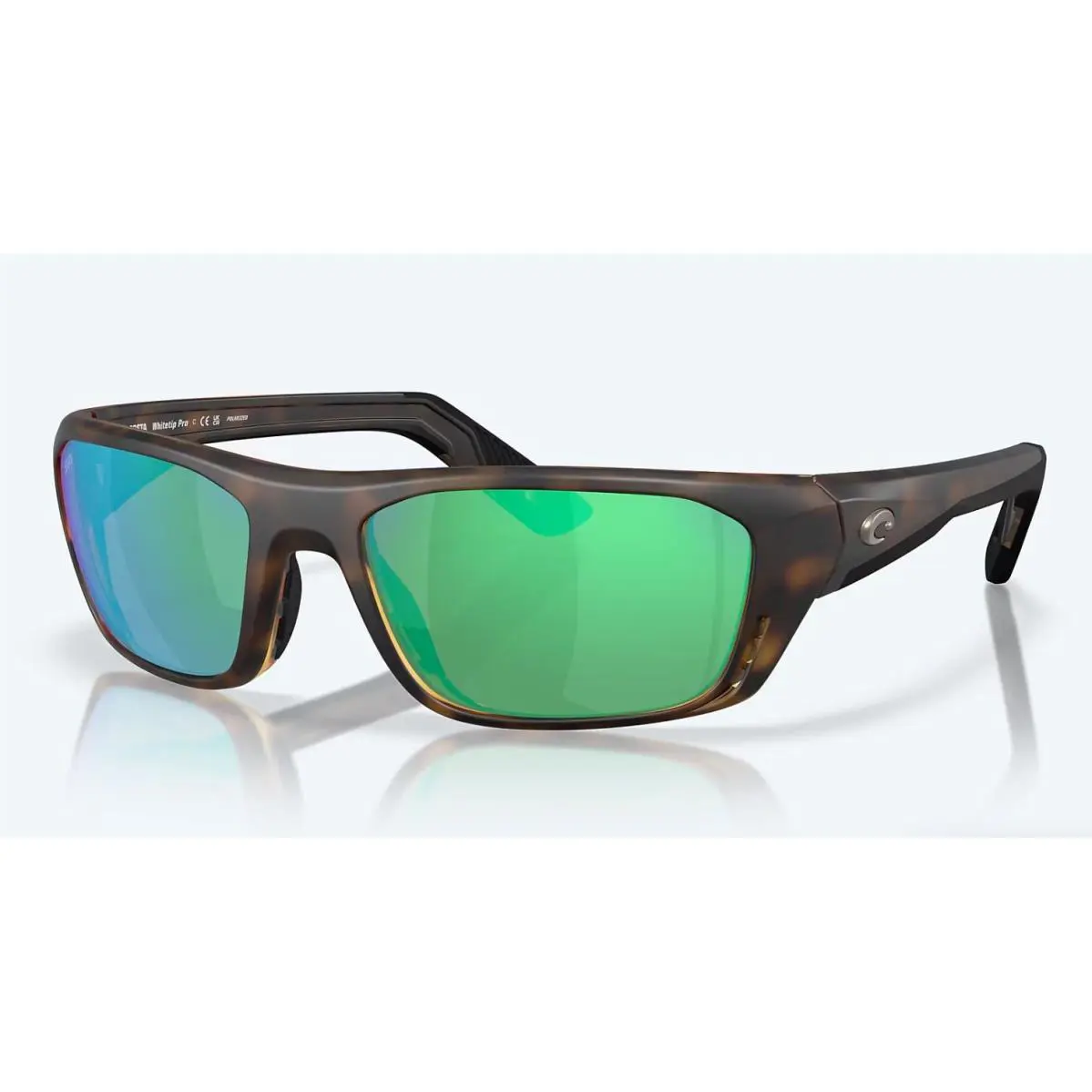 Costa Del Mar Whitetip Pro Matte Tortoise Green Mirror Polarized Glass 580G