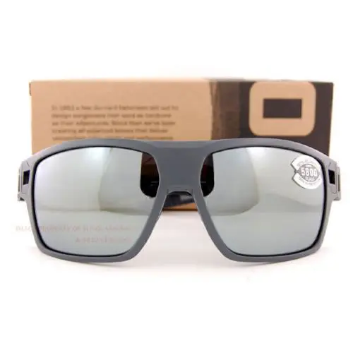 Costa Del Mar Diego Men`s Sunglasses - Matte Gray Frames with Gray Silver Mirror