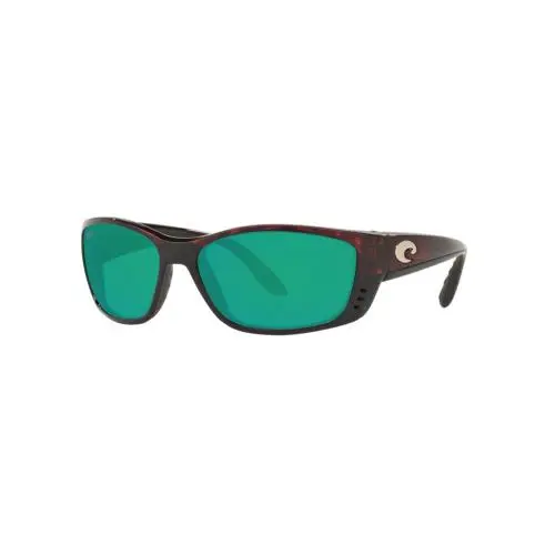 Costa Del Mar Fisch Sunglasses FS 10 Ogmp Tortoise Green Mirror Polarized 580P - Frame: Brown, Lens: Green