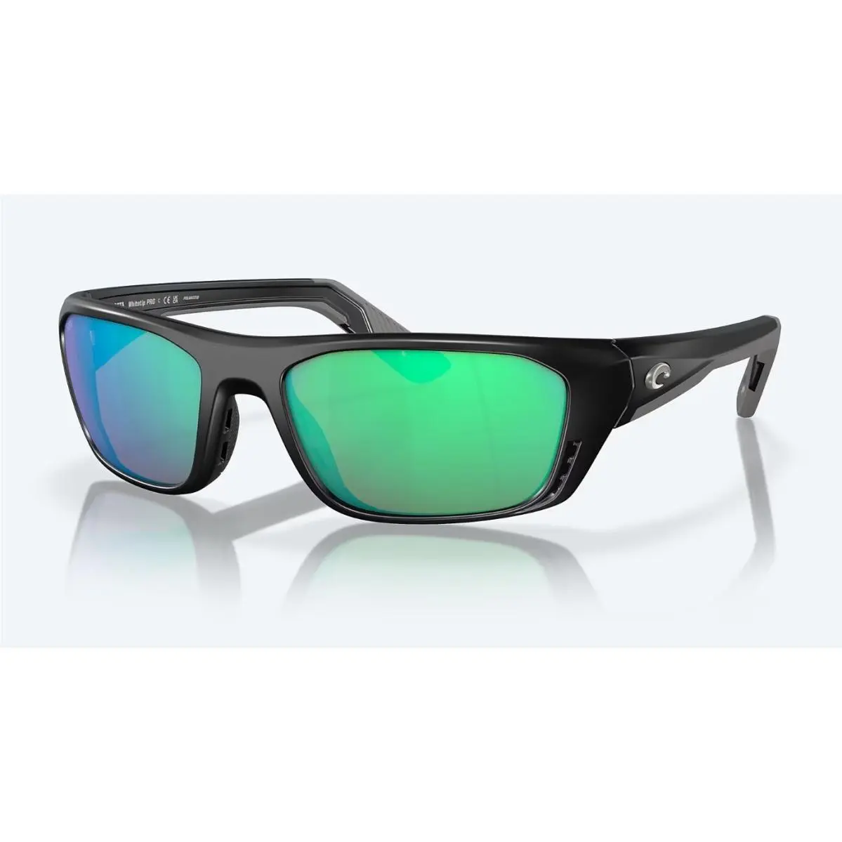 Whitetip Pro Matte Black / Green Mirror Polarized Glass 580G by Costa Del Mar