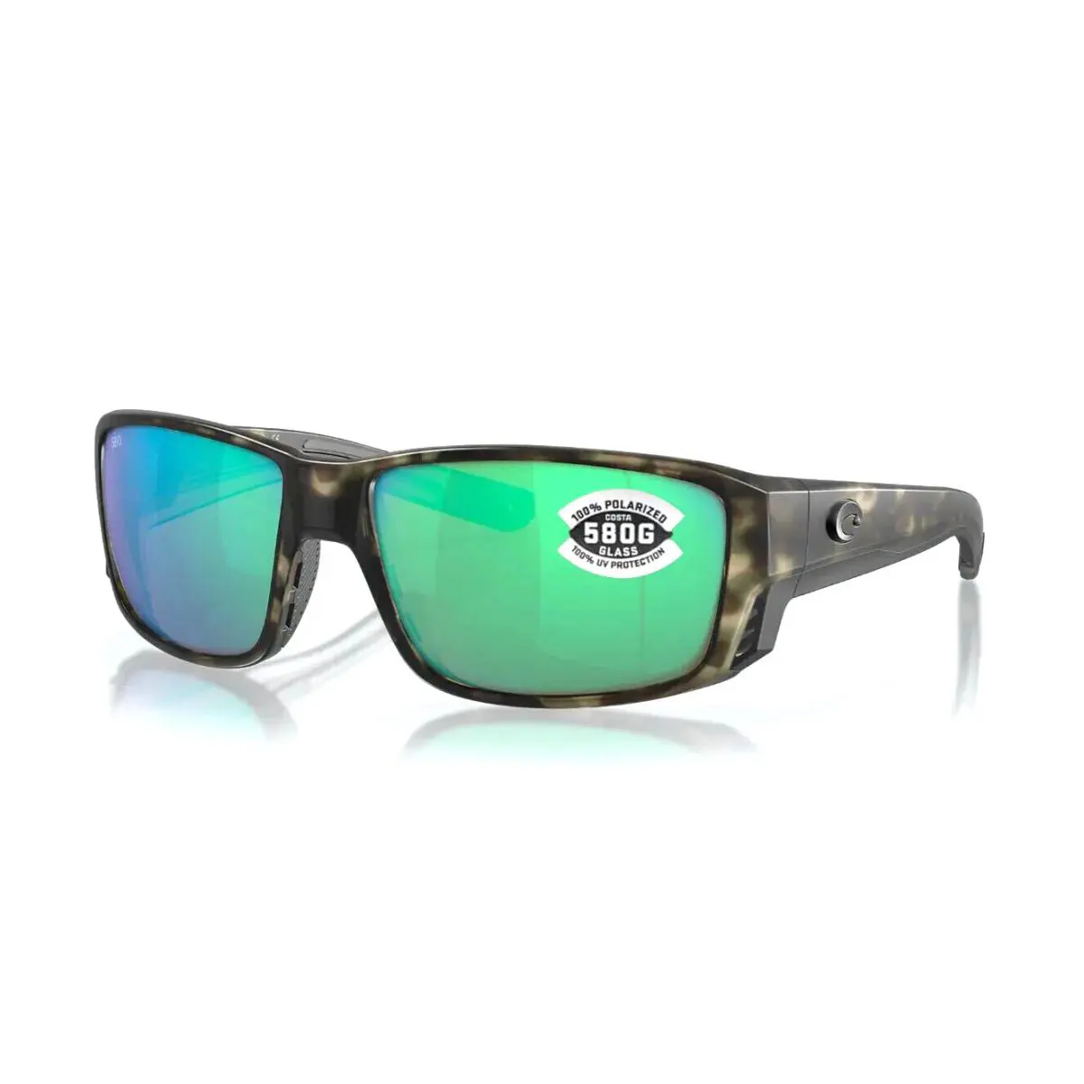 Costa Del Mar Tuna Alley Pro Wetlands / Green Mirror Polarized Glass 580G - Frame: Multicolor, Lens: Green