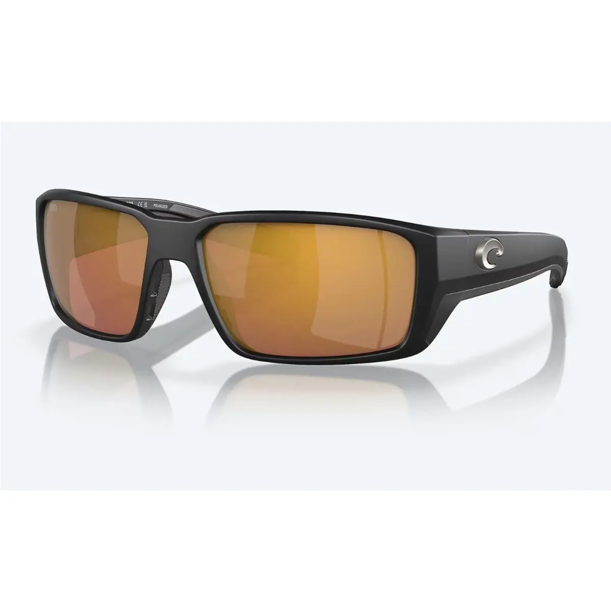 Costa Del Mar Fantail Pro Matte Black / Gold Mirror Polarized Glass 580G