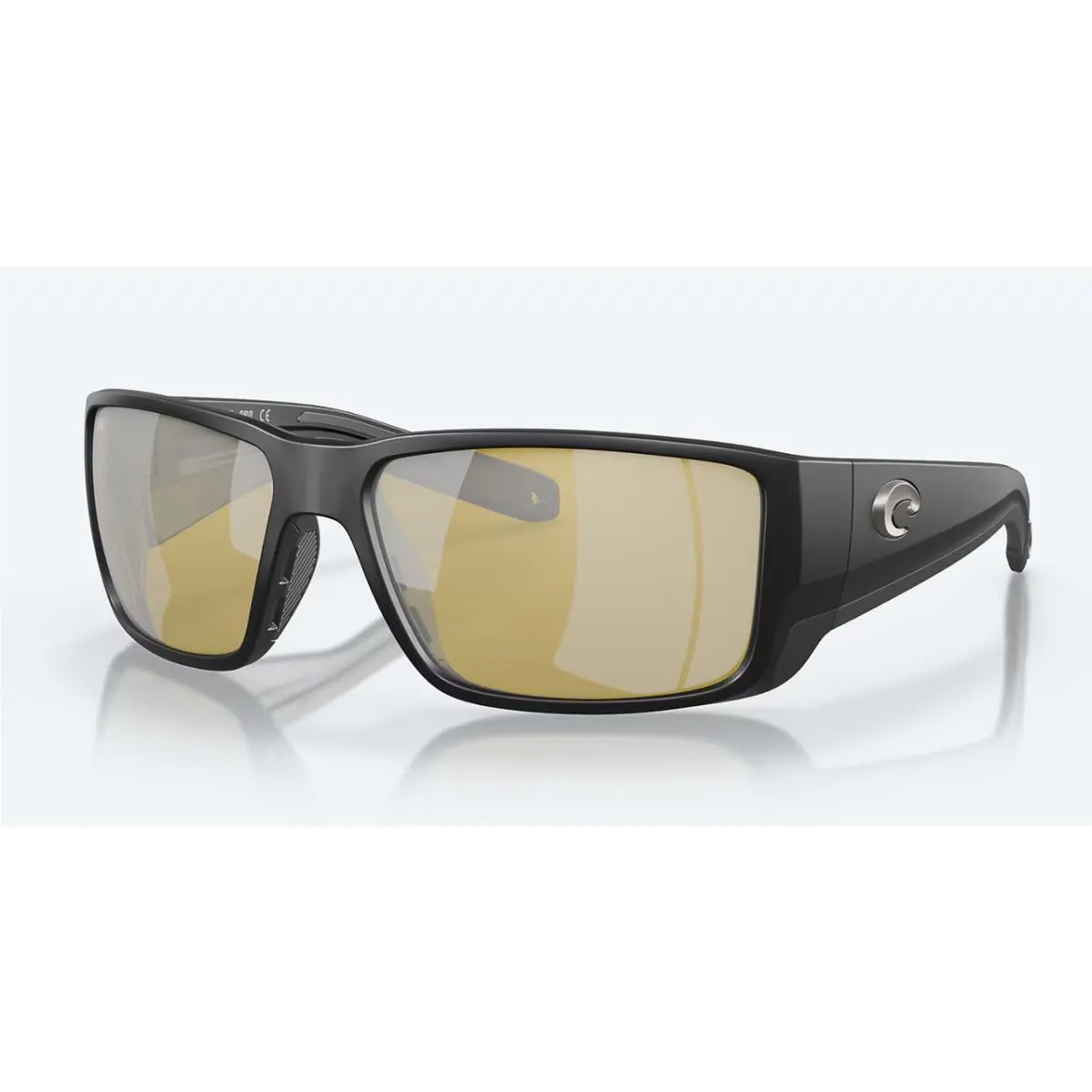 Costa Del Mar Blackfin Pro Black Frame W/ Sunrise Silver Mirror Polar Sunglasses