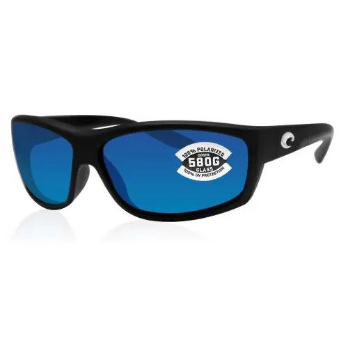 Costa Del Mar Saltbreak Black Sunglasses Blue 580 Glass Polarized Lens BK11