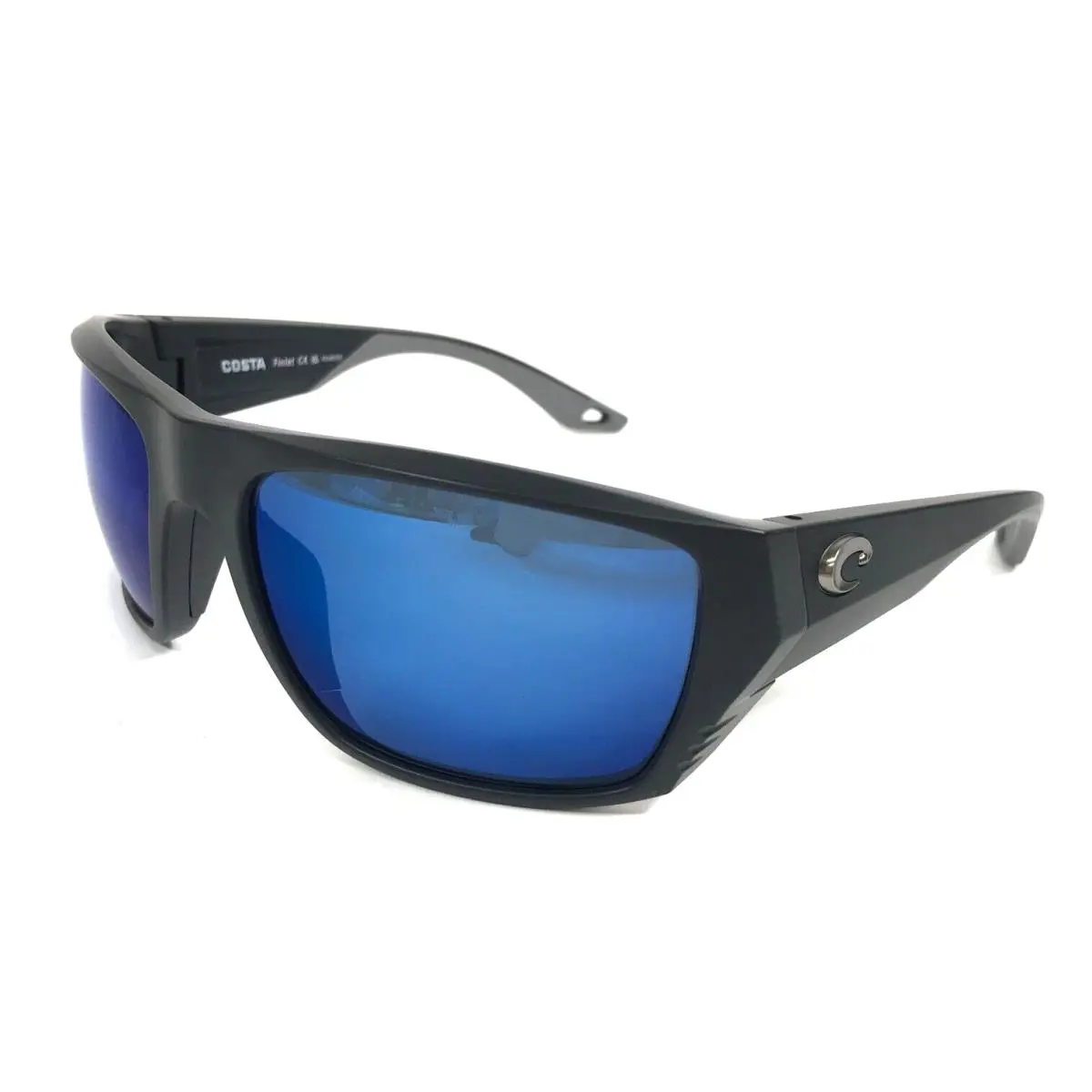 Costa Sunglasses Finlet 06S9118 911807 Matte Black Frames with Blue Mirror 580P
