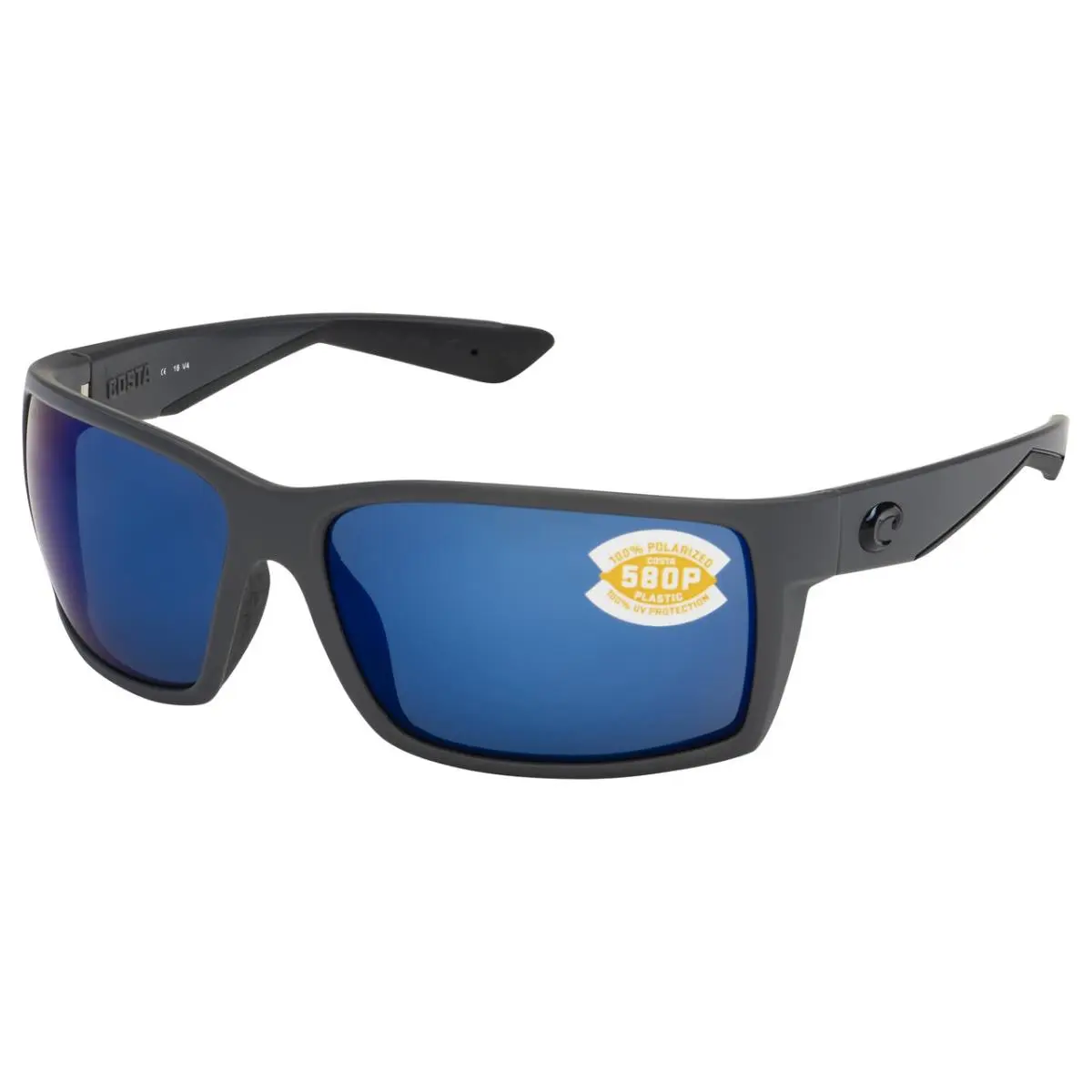 Costa Del Mar Reefton Matte Gray Polarized Blue Mirror Sunglasses Rft 98 Obmp