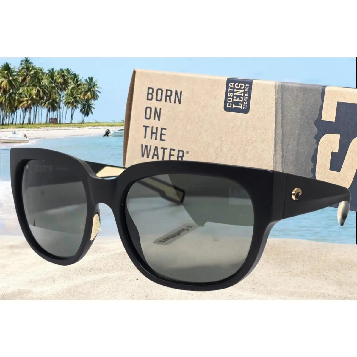 Costa Del Mar Matte Black/gray Waterwoman 2 Polarized 580G Sunglasses