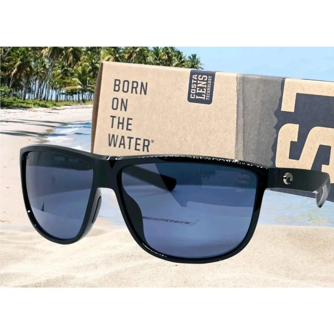 Costa Del Mar Shiny Black/gray Rincondo Polarized 580P Sunglasses