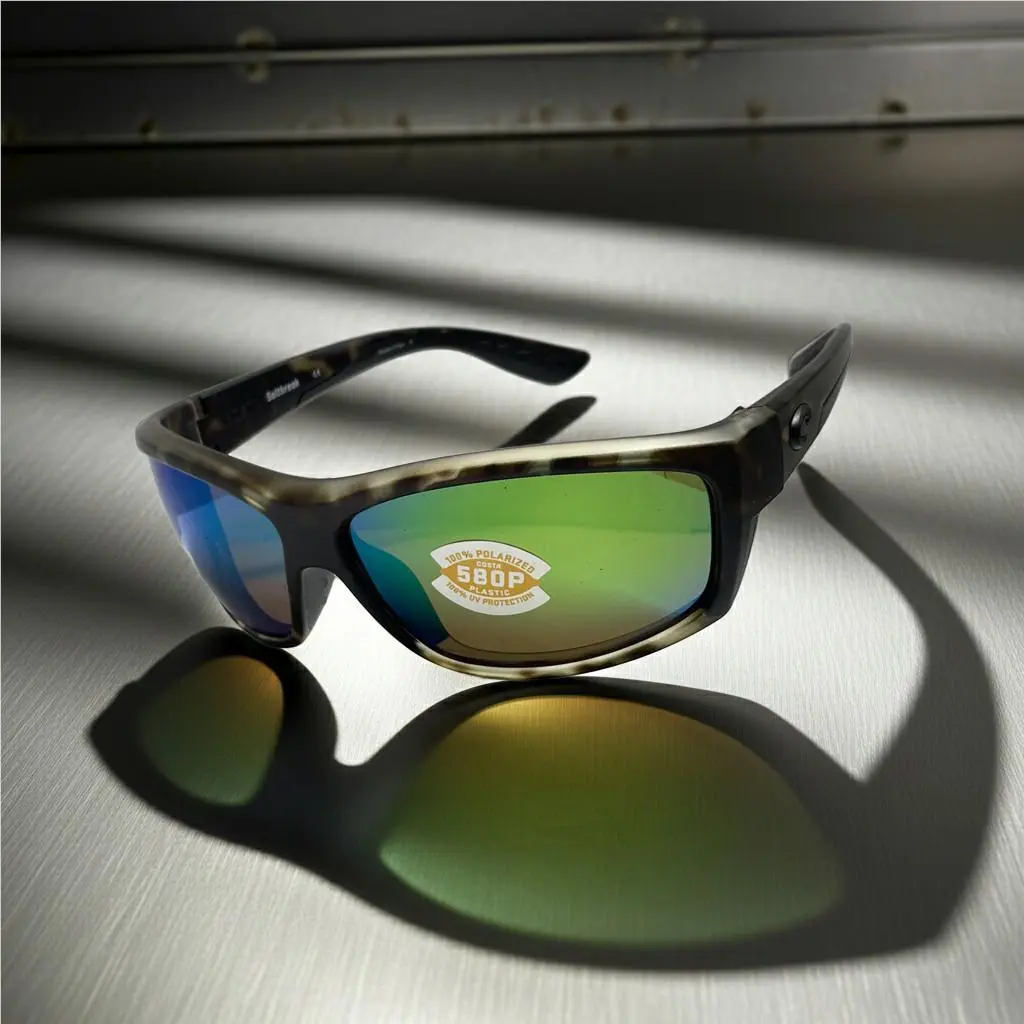 Costa Del Mar Saltbreak Matte Wetlands Frame Green Mirror Plastic 580P Lens
