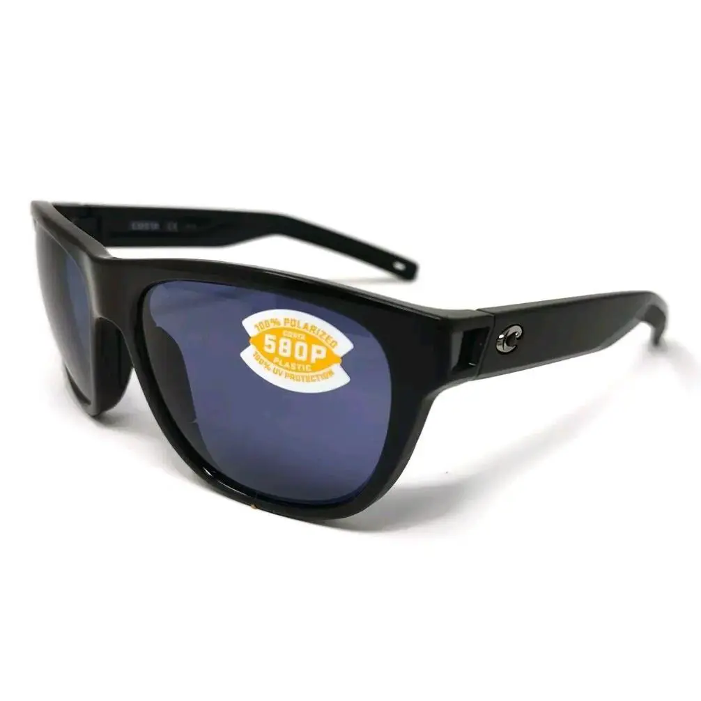 Costa Del Mar Bayside 06S9015 Sunglasses - Shiny Black/gray 580P Lens