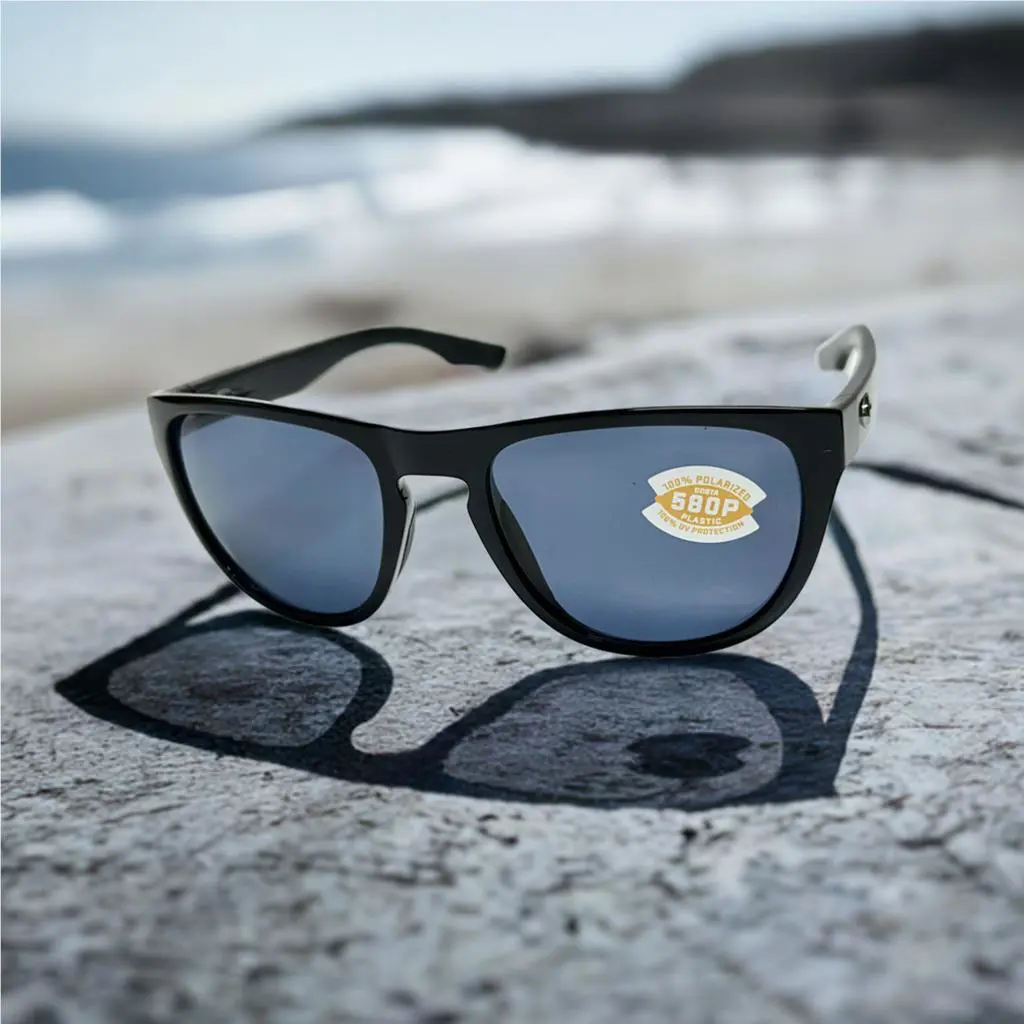 Costa Del Mar Irie Sunglasses Black Gray Plastic 580P Lens