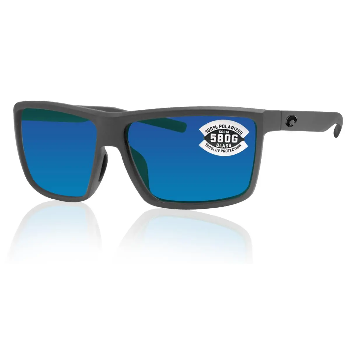 Costa Del Mar Rinconcito Matte Gray Blue Mirror 580 Glass Polarized Lens
